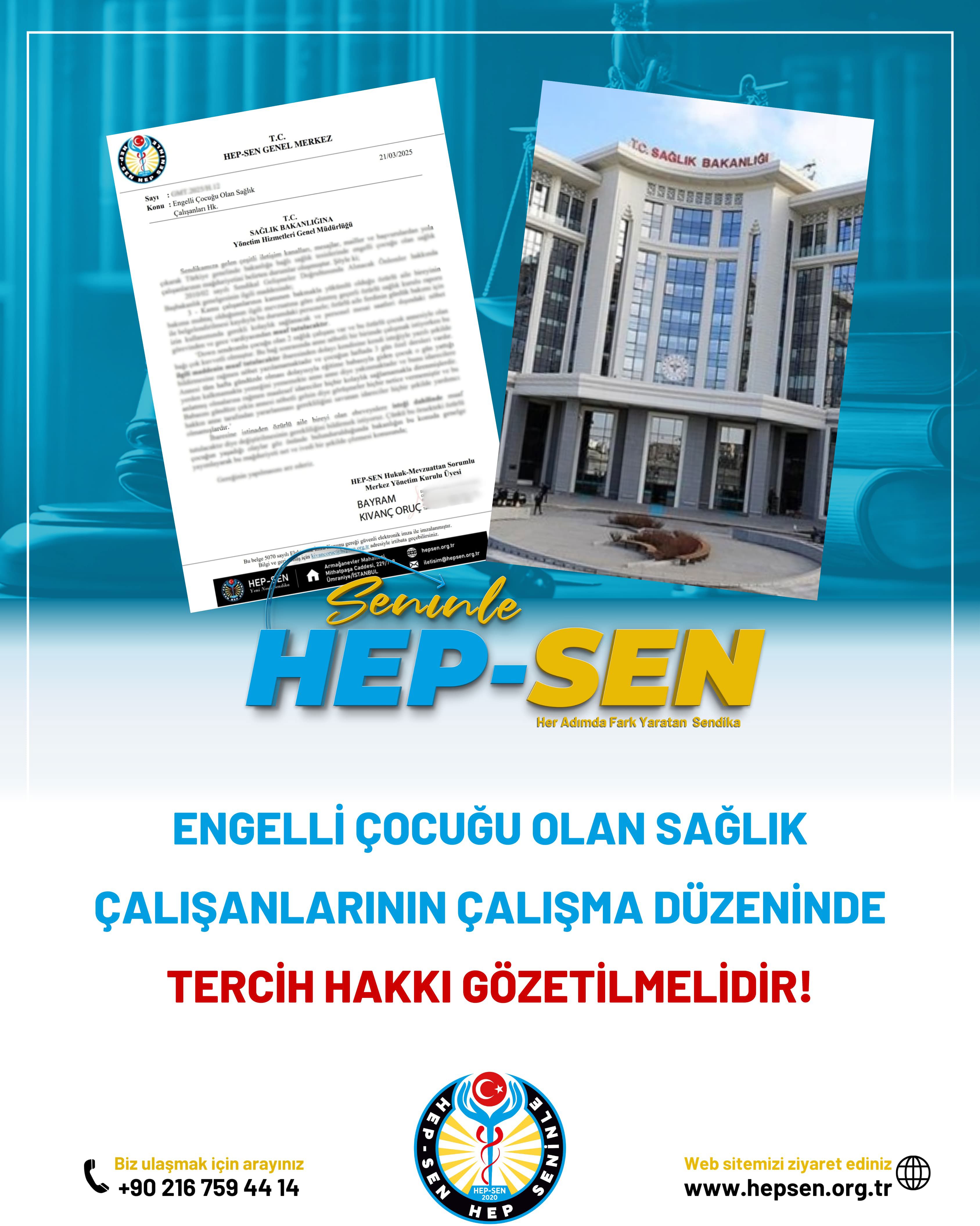 Engelli Çocuğu Olan Sağlık Çalışanlarının Çalışma Düzeninde Tercih Hakkı Gözetilmelidir
